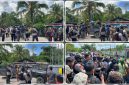 Personel Polres Nabire bersama tokoh masyarakat dan pemerintah kampung memfasilitasi mediasi terkait aksi pemalangan Jalan Trans Nabire–Paniai di Kampung Gerbang Sadu, Selasa (9/6/2026). Mediasi menghasilkan kesepakatan damai dan arus lalu lintas kembali normal. Dok_Ist. NT