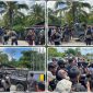 Personel Polres Nabire bersama tokoh masyarakat dan pemerintah kampung memfasilitasi mediasi terkait aksi pemalangan Jalan Trans Nabire–Paniai di Kampung Gerbang Sadu, Selasa (9/6/2026). Mediasi menghasilkan kesepakatan damai dan arus lalu lintas kembali normal. Dok_Ist. NT