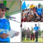 Bupati Nabire Mesak Magai didampingi Wakil Bupati Burhanuddin Pawennari saat membuka Turnamen Sepak Bola Bupati Cup III Tahun 2026 di Lapangan Sapta Marga Kodim 1705/Nabire, Selasa (9/6/2026). Dok_Ist.NT