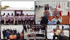 Kapolres Nabire AKBP Samuel D. Tatiratu, S.I.K., membuka kegiatan bakti kesehatan donor darah dalam rangka HUT Bhayangkara ke-80 di Aula Wicaksana Laghawa Polres Nabire, Kamis (11/6/2026). Donor darah bertema