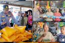 Kapolres Nabire AKBP Samuel D. Tatiratu, S.I.K., menyerahkan secara simbolis bantuan payung kepada mama-mama pedagang Pasar Sentral Kalibobo, Nabire, Kamis (11/6/2026). Sebanyak 30 payung disalurkan setelah Kapolres mendengar langsung keluhan pedagang yang selama ini berjualan tanpa pelindung memadai dari panas dan hujan. Dok_Alvi.NT