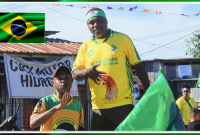 Koordinator Fans Brazil Nabire Papua Tengah, Jack Kobugau, menyampaikan keterangan kepada awak media usai Brazil mengalahkan Haiti 3-0. Kemenangan tersebut dirayakan melalui konvoi yang berlangsung aman dan tertib di sejumlah ruas jalan Kota Nabire. Dok_Arief NT