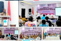 Peserta Workshop Kewaspadaan Kegawatdaruratan Maternal dan Neonatal mengikuti pembukaan kegiatan yang digelar Dinas Kesehatan Papua Tengah di Aula Yahorr Inn Hotel, Nabire, Senin (22/6/2026). Pelatihan ini bertujuan meningkatkan kemampuan tenaga kesehatan dalam menangani kegawatdaruratan ibu dan bayi baru lahir. Dok_Alvi NT