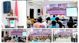 Peserta Workshop Kewaspadaan Kegawatdaruratan Maternal dan Neonatal mengikuti pembukaan kegiatan yang digelar Dinas Kesehatan Papua Tengah di Aula Yahorr Inn Hotel, Nabire, Senin (22/6/2026). Pelatihan ini bertujuan meningkatkan kemampuan tenaga kesehatan dalam menangani kegawatdaruratan ibu dan bayi baru lahir. Dok_Alvi NT
