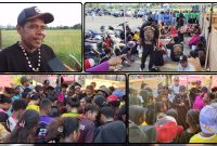Marjan Rumagesan Sebanyak 43 pelajar dari tingkat SD hingga SMA terlibat dalam pertunjukan bertema Triton atau Tabura yang mengangkat budaya pesisir dan pegunungan Papua. Dok_Arief NT