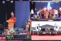 Gubernur Papua Tengah, Meki Fritz Nawipa, S.H., menyampaikan sambutan saat membuka Festival Cahaya Kreasi Budaya Pelajar Papua Tengah 2026 di Nabire. Ia mengajak generasi muda menjaga budaya, memanfaatkan teknologi secara positif, serta menjauhi narkoba dan minuman keras. Dok_Arief NT
