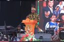 Ketua Panitia Festival Cahaya Kreasi Pelajar Papua Tengah 2026, Deni Tenouye, menyampaikan laporan pelaksanaan kegiatan yang diikuti peserta dari delapan kabupaten di Papua Tengah pada pembukaan festival di Lapangan Bandara Lama Nabire.Dok_Arief NT