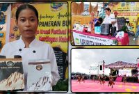 Peserta kontingen Kabupaten Mimika memperkenalkan Kopi Amungme Gold dan menampilkan tarian kreasi bertema pengobatan anak kepala suku pada Festival Cahaya Kreasi Budaya Pelajar Provinsi Papua Tengah Tahun 2026 di Nabire. Dok_Alvi NT