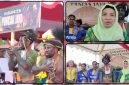 Kontingen Kabupaten Puncak Jaya menampilkan berbagai kerajinan budaya, termasuk noken dan kalung tradisional, pada Festival Cahaya Kreasi Budaya Pelajar Provinsi Papua Tengah Tahun 2026 di Nabire. Dok_Alvi NT