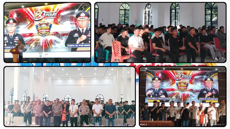 Kapolres Nabire AKBP Samuel D. Tatiratu membuka Turnamen Esports Mobile Legends Kapolres Cup di Aula Laghawa Wicaksana Polres Nabire, Kamis (25/6/2026), dalam rangka memeriahkan HUT Bhayangkara ke-80. Dok_Alvi NT