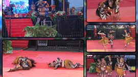 Meski diguyur hujan deras, para penari Kabupaten Nabire tetap tampil memukau membawakan tari kreasi 