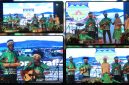 Peserta Kabupaten Deiyai menampilkan musik akustik bertema Tanah Deiyai pada hari ketiga Festival Cahaya Kreasi Pelajar Papua Tengah 2026 di Lapangan Bandara Lama Nabire, Jumat (26/6/2026). Dok_Arief NT