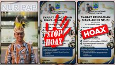 Kepala Dinas Pendidikan dan Kebudayaan Provinsi Papua Tengah, Nurhaidah Nawipa, memberikan keterangan kepada awak media di Nabire, Jumat (26/6/2026). Disdikbud menegaskan bahwa informasi bantuan biaya studi akhir yang beredar di media sosial merupakan hoaks. Dok_Alvi NT