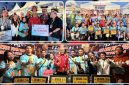 Wakil Bupati Nabire H. Burhanudin Pawennari memberikan apresiasi kepada kontingen pelajar Kabupaten Nabire usai penutupan Festival Cahaya Kreasi Budaya Pelajar Papua Tengah 2026. Nabire sukses meraih enam gelar pada berbagai cabang perlombaan. Dok_Arief/TF