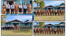 Wakil Bupati Nabire H. Burhanuddin Pawennari memimpin Apel Lintas Sektoral di Kantor Distrik Nabire Kota, Senin (29/6/2026). Dok_Ist. NT