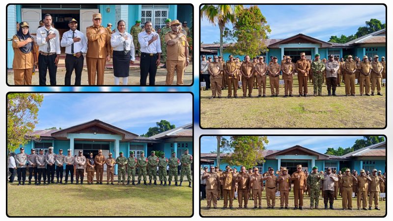 Wakil Bupati Nabire H. Burhanuddin Pawennari memimpin Apel Lintas Sektoral di Kantor Distrik Nabire Kota, Senin (29/6/2026). Dok_Ist. NT