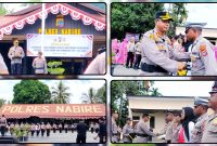 Kapolres Nabire AKBP Samuel D. Tatiratu memimpin upacara laporan kenaikan pangkat 58 personel Polres Nabire dan Brimob BKO di Lapangan Apel Polres Nabire, Selasa (30/6/2026). Dok_Alvi NT