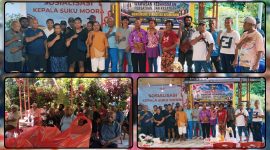 Kepala Suku Moora Donatus Sembor memimpin sosialisasi penguatan wawasan kebangsaan di Nabire. Kegiatan tersebut mengajak masyarakat memperkuat persatuan, menjaga keamanan, dan menanamkan nilai-nilai Pancasila kepada generasi muda. Dok_Ist. NT
