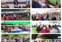 Wakil Bupati Nabire H. Burhanudin menyerahkan santunan kepada anak yatim pada peringatan Tahun Baru Islam 1 Muharam 1448 Hijriah di Kampung Lagari Jaya, Distrik Makimi, Selasa (16/6/2026). Kegiatan tersebut menjadi wujud kepedulian sosial sekaligus momentum memperkuat nilai-nilai keislaman, persaudaraan, dan kebersamaan di Kabupaten Nabire. Dok_Andi NT