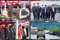 Kapolda Papua Tengah Brigjen Pol. Jermias Rontini memimpin Upacara Hari Bhayangkara ke-80 di Lapangan Kantor Gubernur Papua Tengah, Nabire. Momentum tersebut menegaskan komitmen Polri untuk terus mengabdi kepada masyarakat. Dok_Ist. NT