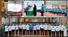Pemerintah Provinsi Papua Tengah menyerahkan SK kepada 919 Pegawai Negeri Sipil sekaligus mengambil sumpah dan janji jabatan di Ballroom Kantor Gubernur Papua Tengah, Nabire. Dok_Alvi