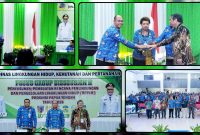 Staf Ahli Bidang Perekonomian dan Pembangunan Setda Papua Tengah Herman Kayame membuka FGD II Penyusunan RPPLH 2026 dan membacakan sambutan Gubernur Meki Fritz Nawipa di Aula RRI Nabire. Dok_Alvi NT