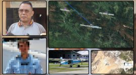 Petugas Satgas Operasi Damai Cartenz-2026 menyiapkan langkah penyelidikan menyusul insiden kebakaran pesawat AMA PK-RCY di Bandara Perintis Balingga, Kabupaten Yahukimo. Dok_ODC. NT