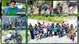 Komunitas Papua Trada Sampah (PTS) Nabire bersama Jemaat GKI Paulus Sawado Kuma dan sejumlah mitra menanam 280 bibit pohon di kawasan pesisir Kampung Sawado Kuma, Distrik Nabire Timur, sebagai upaya mencegah abrasi serta menjaga kelestarian lingkungan di Papua Tengah, Jumat (3/7/2026). Dok_Alvi NT