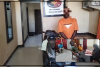 Kanit Reskrim Polsek Nabire Kota IPTU Yefri Iyai, S.H., bersama personel menyerahkan tersangka dan barang bukti kasus pencurian kendaraan bermotor kepada Jaksa Penuntut Umum di Kejaksaan Negeri Nabire setelah berkas perkara dinyatakan lengkap (P-21), Jumat (3/7/2026). Dok_polsek kota. NT