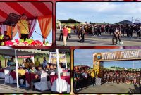 Kapolda Papua Tengah Brigjen Pol. Jermias Rontini melepas peserta Fun Run 5K dalam rangka Hari Bhayangkara ke-80 di Bandara Lama Nabire. Dok_Arief NT
