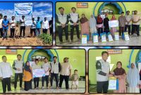 Ketua YBM PLN UIW P2B Nabire menyerahkan paket sembako kepada lansia dhuafa di Kampung Biha sebagai bagian dari program penyaluran zakat pegawai PLN, Minggu (5/7/2026). Dok_Andi NT
