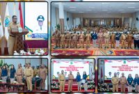 Asisten III Setda Papua Tengah Viktor Fun mewakili Gubernur Meki Fritz Nawipa membuka Sosialisasi Program Pensiun bagi ASN bersama PT Taspen dan Bank Mandiri Taspen di Ballroom Kantor Gubernur Papua Tengah, Selasa (7/7/2026). Dok_Humas PTT