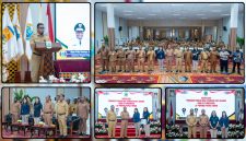 Asisten III Setda Papua Tengah Viktor Fun mewakili Gubernur Meki Fritz Nawipa membuka Sosialisasi Program Pensiun bagi ASN bersama PT Taspen dan Bank Mandiri Taspen di Ballroom Kantor Gubernur Papua Tengah, Selasa (7/7/2026). Dok_Humas PTT