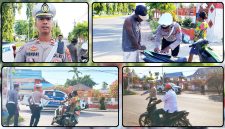 Personel Satlantas Polres Nabire melaksanakan patroli sore dalam Kegiatan Rutin yang Ditingkatkan (KRYD) di Jalan Pepera, Rabu (8/7/2026). Dok_Alvi NT