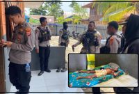Personel Tim Inafis Satreskrim Polres Nabire bersama anggota piket melakukan olah TKP dan mengevakuasi jenazah seorang pria yang ditemukan meninggal dunia di kawasan Auri, Kelurahan Karang Mulia, Kabupaten Nabire, Kamis (9/7/2026). Dok_Humas polres nabire. NT
