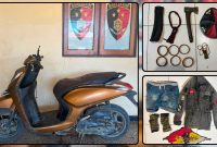 Tim Opsnal Satreskrim Polres Nabire mengamankan terduga pelaku pencurian kendaraan bermotor beserta barang bukti sepeda motor Honda Genio hasil dugaan curanmor di Jalan Asrama Puncak Jaya, Kelurahan Kalibobo, Sabtu (11/7/2026). Dok_Humas PN. NT