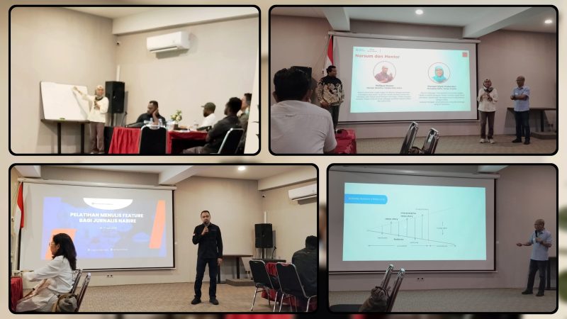 General Superintendent Media Relations PT Freeport Indonesia, M. Rizal, membuka Pelatihan Menulis Feature bagi Jurnalis Nabire yang digelar PTFI bekerja sama dengan Tempo Institute di Hotel Carmel Kalibobo, Kamis (16/7/2026). Dok_Alvi NT