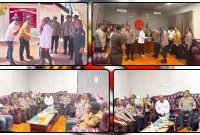 Kapolres Nabire AKBP Samuel D. Tatiratu bersama Pejabat Utama Polres Nabire melakukan kunjungan kerja ke Kejaksaan Negeri Nabire sebagai upaya memperkuat sinergi dan koordinasi antar aparat penegak hukum. Dok_Humas polres Nabire. NT