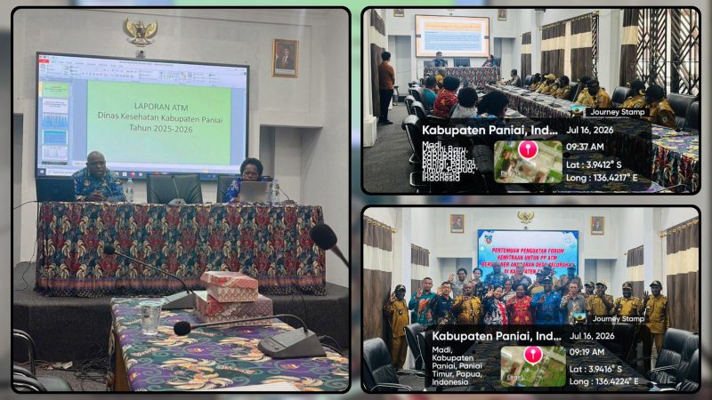 Wakil Bupati Paniai Ham Yogi membuka Pertemuan Penguatan Forum Kemitraan Pencegahan dan Pengendalian AIDS, TBC, dan Malaria sebagai upaya memperkuat kolaborasi lintas sektor hingga tingkat kampung. Dok_Jeri P Degei. NT