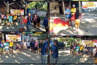 Kepala Kampung Samabusa Kris Waray menyerahkan bantuan 50 paket sembako dari pemerintah pusat kepada masyarakat Suku Wate di Kampung Samabusa, Kabupaten Nabire. Dok_ NT