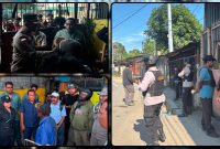 Personel Polres Nabire bersama Brimob Polda Papua Tengah mengamankan pelaksanaan eksekusi objek tanah dan bangunan berdasarkan penetapan Pengadilan Negeri Nabire di Kelurahan Karang Tumaritis, Selasa (28/7/2026). Dok_Humas PN. NT
