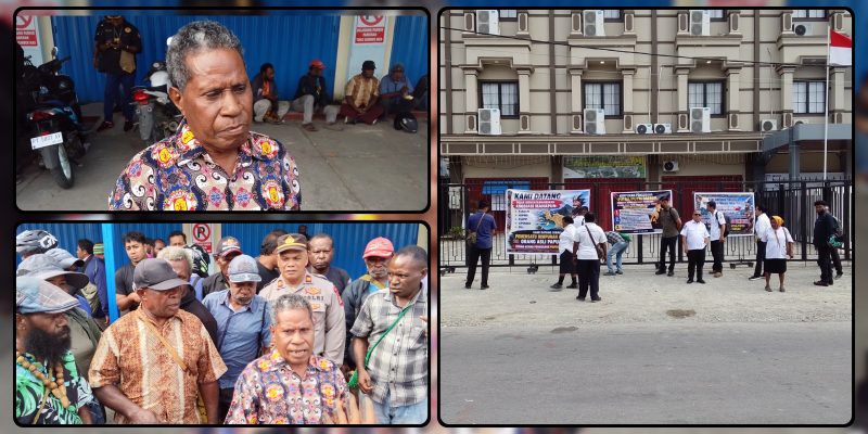 Perwakilan Himpunan Pengusaha Orang Asli Papua (OAP) Papua Tengah menyampaikan aspirasi di depan Kantor Dinas PUPR Provinsi Papua Tengah, Nabire, Rabu (29/7/2026), menuntut kepastian paket pekerjaan dan transparansi alokasi anggaran bagi pengusaha asli Papua. Dok_NT