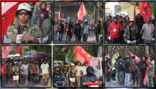 KNPB Konsulat Indonesia membagikan selebaran di sejumlah titik di Kota Makassar sebagai bagian dari sosialisasi menjelang aksi nasional 15 Agustus 2026. Dok_KNPB