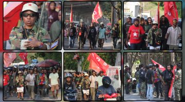KNPB Konsulat Indonesia membagikan selebaran di sejumlah titik di Kota Makassar sebagai bagian dari sosialisasi menjelang aksi nasional 15 Agustus 2026. Dok_KNPB