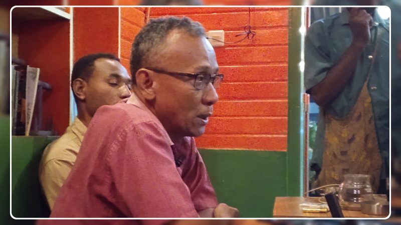 Kuasa hukum ABH HWS, Dr. Mochammad Fadly Fitri, S.H., M.H., saat menyampaikan keterangan dalam konferensi pers terkait perkembangan perkara di Nabire, Rabu (19/8/2026). Dok_Arief NT