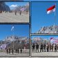 Kapolda Papua Tengah Brigjen Pol. Jermias Rontini memimpin upacara pengibaran Bendera Merah Putih di kawasan Pegunungan Cartenz, Kabupaten Mimika, Papua Tengah, Kamis (20/8/2026). Dok_HPPT