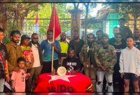 KNPB Konsulat Indonesia Wilayah Gorontalo menyampaikan pernyataan terkait penanganan pengungsi dan penyelesaian konflik Papua dalam konferensi pers di Gorontalo, Minggu (23/8/2026). Dok_KNPB Gorontalo