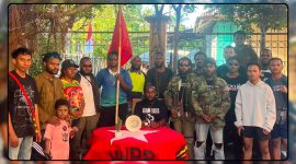 KNPB Konsulat Indonesia Wilayah Gorontalo menyampaikan pernyataan terkait penanganan pengungsi dan penyelesaian konflik Papua dalam konferensi pers di Gorontalo, Minggu (23/8/2026). Dok_KNPB Gorontalo