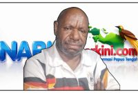 Kepala Suku Besar Wilayah Meepago Papua Tengah, Melkias Keiya, S.H., saat menyampaikan imbauan kepada masyarakat untuk menjaga keamanan dan persaudaraan di Nabire.