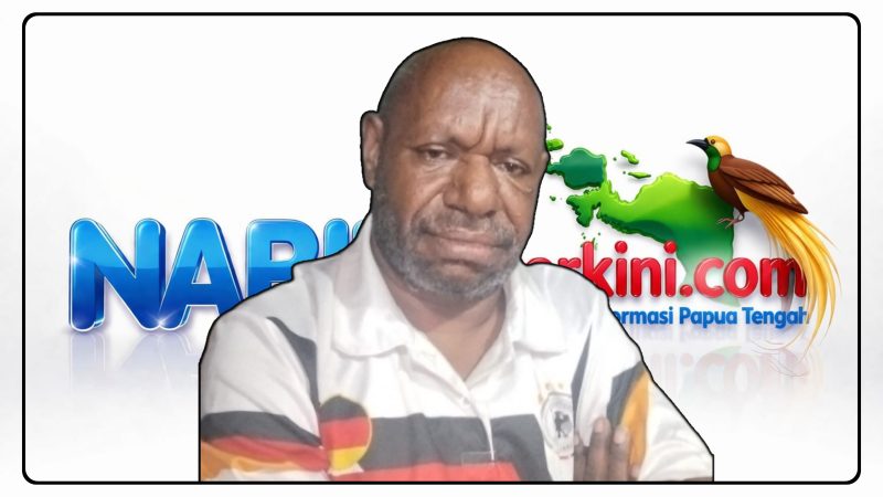 Kepala Suku Besar Wilayah Meepago Papua Tengah, Melkias Keiya, S.H., saat menyampaikan imbauan kepada masyarakat untuk menjaga keamanan dan persaudaraan di Nabire.